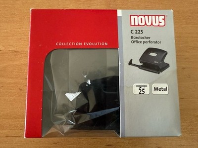 NOVUS EVOLUTION C 225 schwarz Bürolocher NEU ORIGINAL VERPACKT