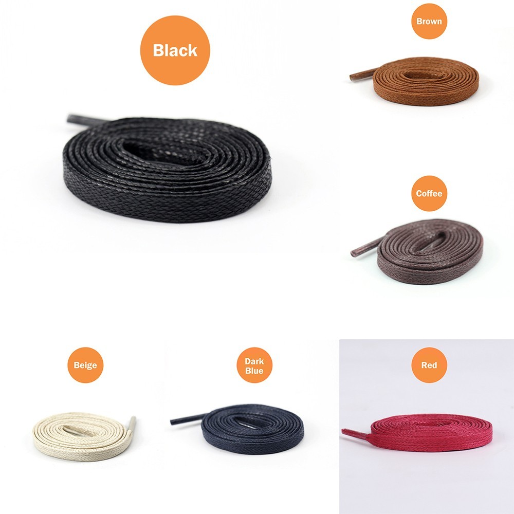 APL Migliora il tuo stile con lacci per scarpe in cotone cerato colorato lacci piatti larghi 0 6 cm