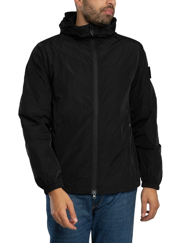 Weekend Offender Herren Techniker-Gesichtsmaskenjacke, Schwarz - Image 2 of 4