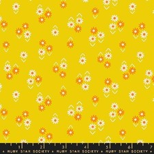 1/4 Yard 9x42 Ruby Star Society "Juicy" Baby Flowers Golden Hour Quilt Cotton