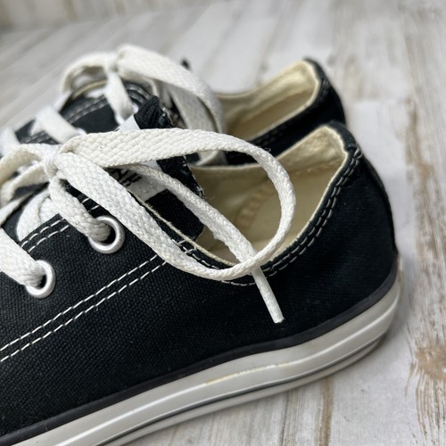 Converse Chuck Taylor All-Star Youth Size 3 Black Canvas Low Top Shoes. OSR - Picture 6 of 13