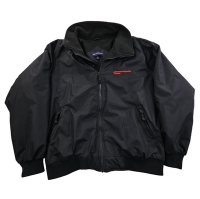 Port Authority Heavy Coat Men's 2XL Black Fleece Resin Coated Insulated EUC