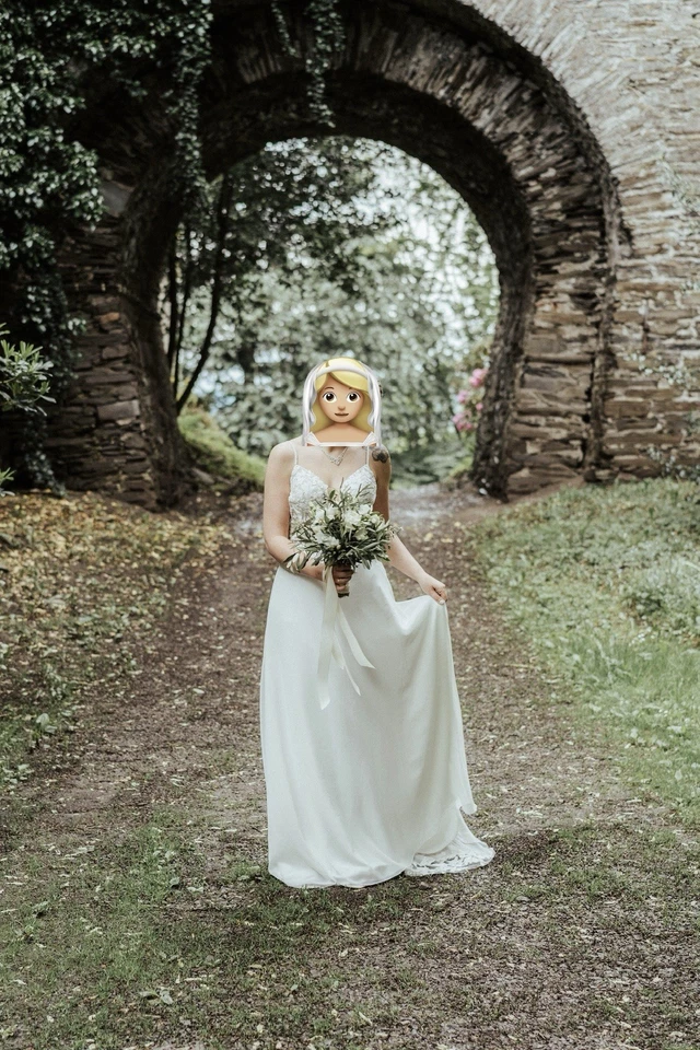 Brautkleid / Hochzeitskleid, Weiss Größe 38 gebraucht - Bild 2 von 4