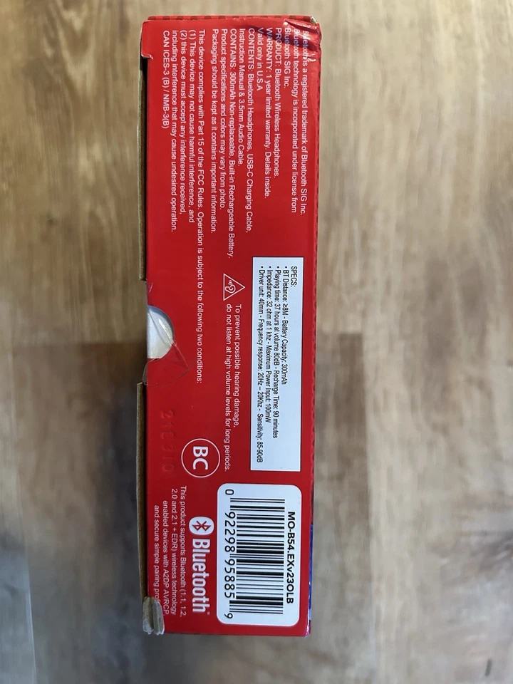 eKids Super Mario Nintendo 37 Hour Bluetooth Wireless Headphones NEW - Image 4 of 4