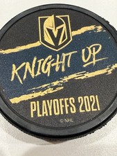VEGAS GOLDEN KNIGHTS KNIGHT UP 2021 Playoffs Limited PUCK STANLEY CUP-RARE/NEW