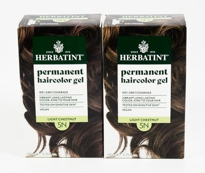 2 HERBATINT permanent hair color GEL sensitive skin 5N LIGHT CHESTNUT natural