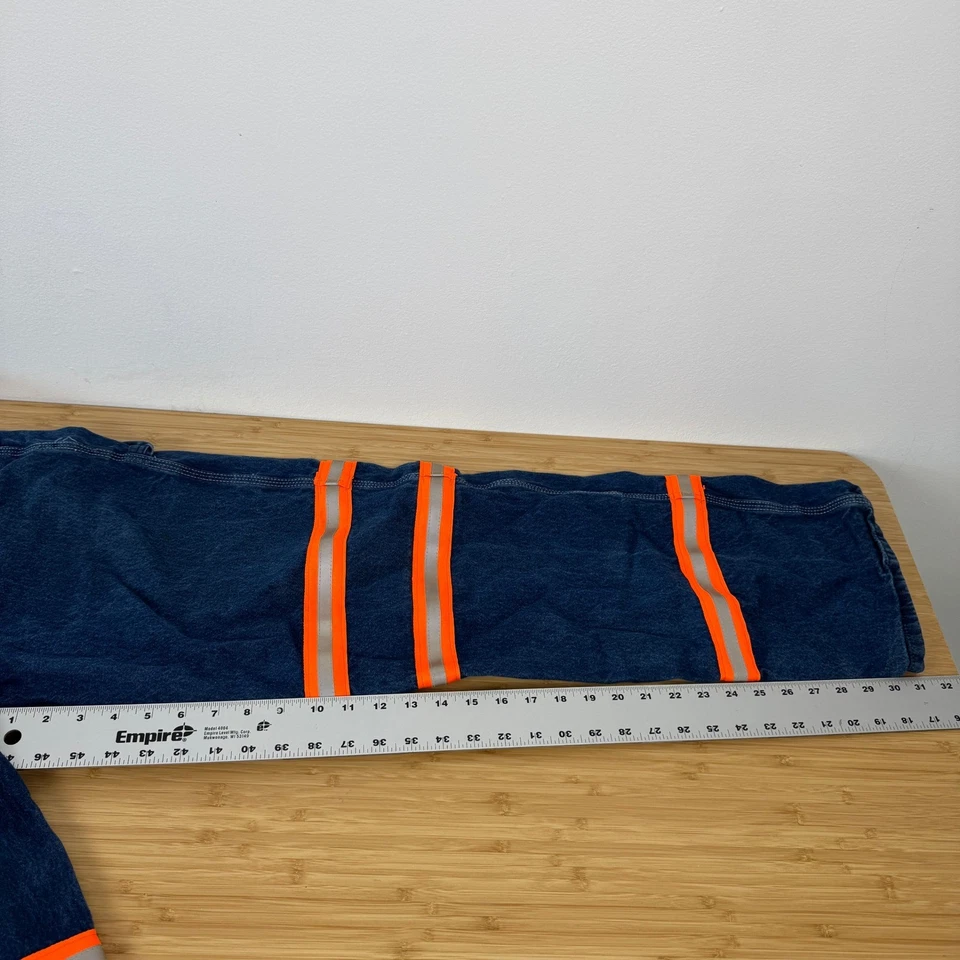 Mono vaquero Red Kap para hombre talla 32x36 ropa de trabajo reflectante rayas naranjas Foto 4 de 4