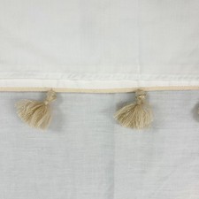 Emily Meritt x Pottery Barn Kids White Tassel Crib Skirt Cotton Blend Classic
