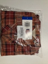 Weatherproof Vintage Women's  Classic-Fit  Flannel Shirt Orange Large