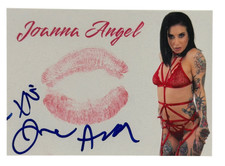 Joanna Angel Signed Kiss Card Adult Star Autograph Kiss Print Beckett Witness