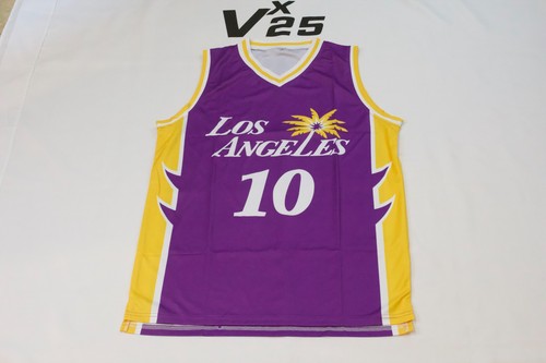 NEU Herren Los Angeles Sparks Kelsey Pflaume #10 lila Heimtrikot Größe Medium