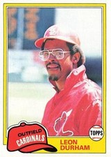 Leon Durham 1981 Topps 321 St. Louis Cardinals Rookie Baseball Card. rookie card picture