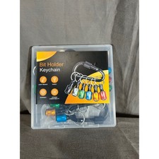 Bit Holder Keychain Set with Carabiner 7 Piece Multi Color