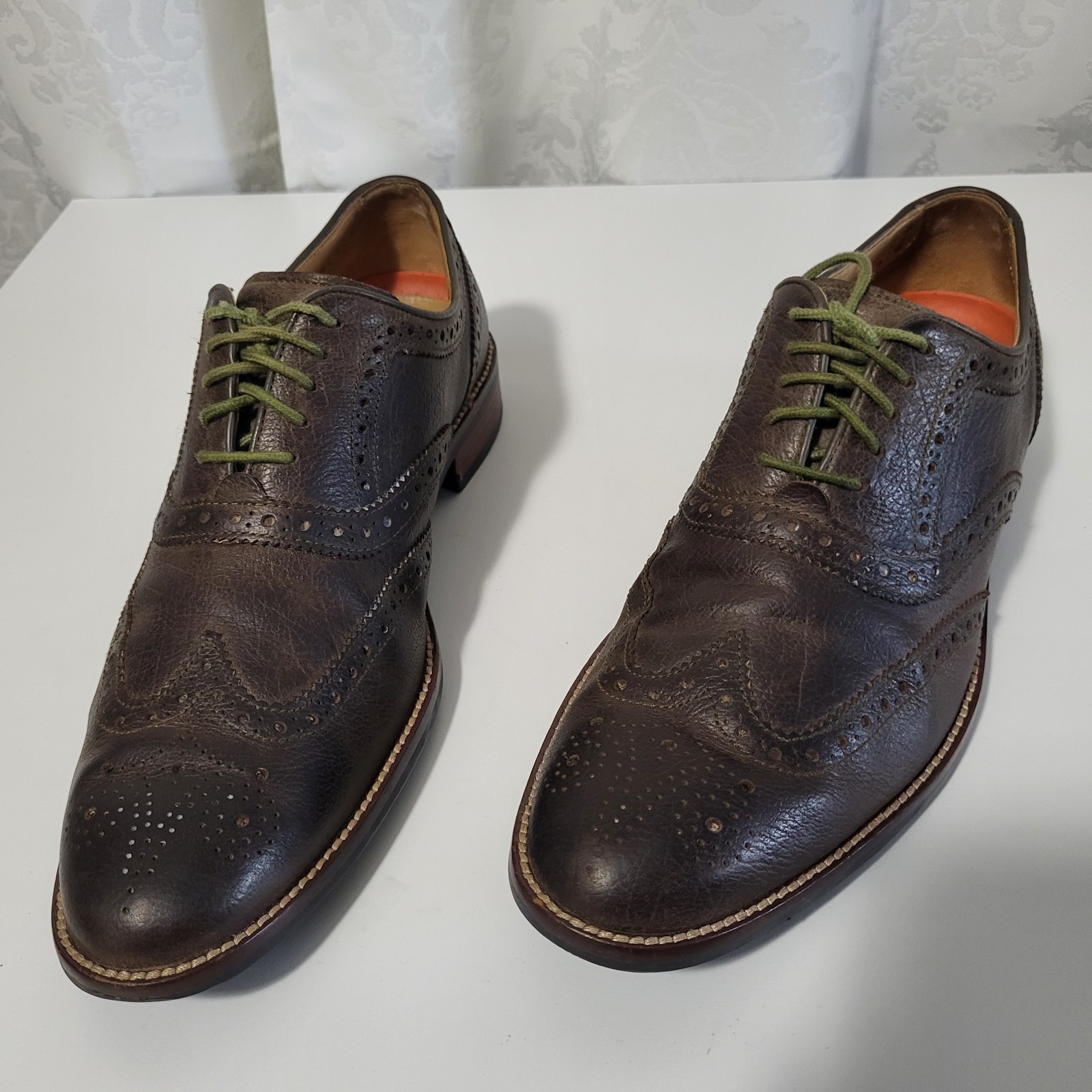 SAOLA Scarpe eleganti Oxford da uomo Cole Haan Lenox Hill a coda di rondine misura 8 5 m marrone