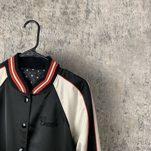 Coach Disney Varsity Bomber Souvenir Jacket Small Reversible Satin Mickey Women - Picture 2 of 15