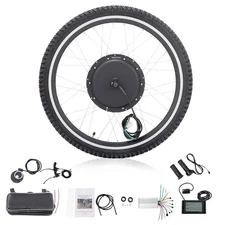 1000W Electric Bike Motor Conversion Kit 26" eBike Rear Wheel Drive LCD Display