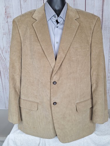 Joseph & Feiss Jacket Blazer Mens 46L Beige Corduroy Cotton - Picture 2 of 9