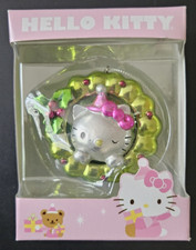 Hello Kitty RARE NIB 2012 Sanrio Wreath Handmade Glass 34245 Christmas Ornament