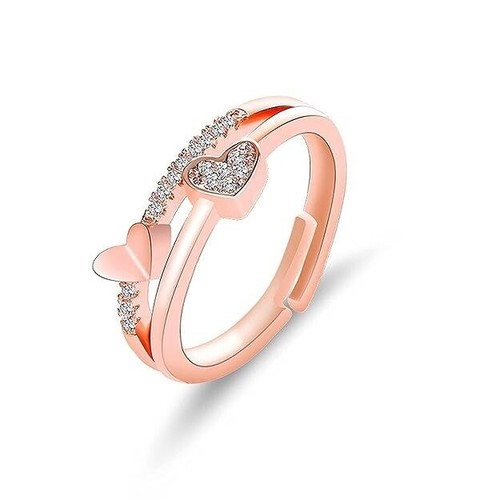 Zarte Umarmung Silberring für Frauen I AM Enough Love verstellbare Fingerringe - Bild 6 von 6
