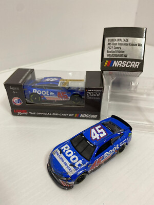 NASCAR 2022 DARRELL WALLACE JR #45 ROOT INSURANCE KANSAS WIN 1/64 DIECAST