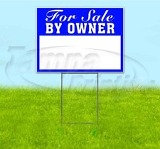 FOR SALE BY OWNER 18x24 Yard Sign WITH STAKE Corrugated Bandit USA BUSINESS DEAL
