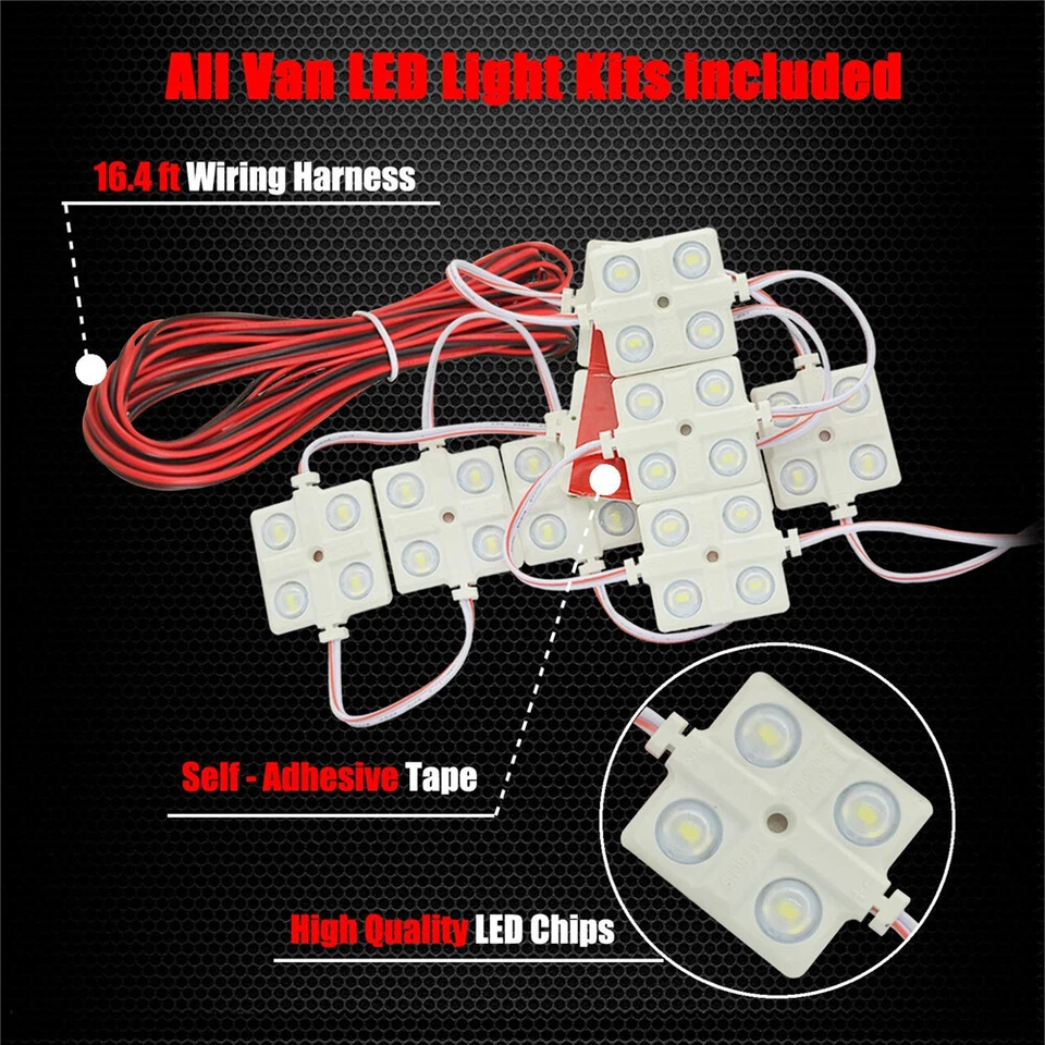 Kit de luz LED Vauxhall Vivaro super brilhante carga interior van - 40 LEDs - Imagem 3 de 4