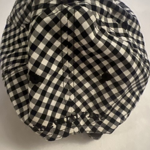 Vineyard Vines Black & White Gingham Plaid Strap Back Cap Youth One Size Fits - Picture 4 of 8