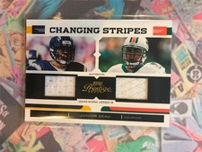 2004 Playoff Prestige Changing Stripes Materials /225 Junior Seau #CS-9 HOF
