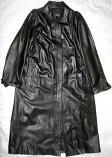 Old Florence Leather Factory ® Firenze Leather - Black - 52 - Full Length Coat