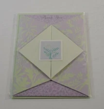Lavender color Thank you card Paper Magic Group 6" x 4.5"