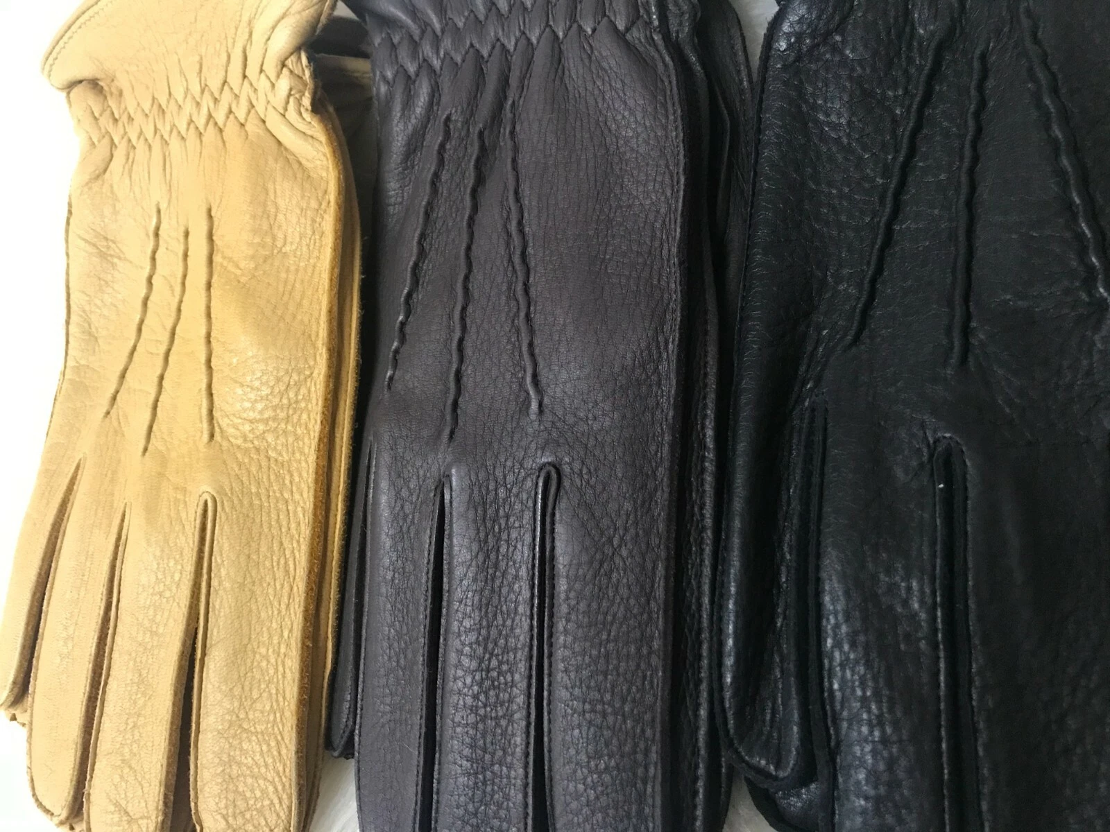 Deerskin Leather Dress Gloves - Mens & Ladies- 3 colors & sizes