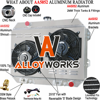 4-Row Aluminum Radiator Shroud Fan Fit 1975-83 Nissan Datsun 280Z 280ZX L6 2.8L