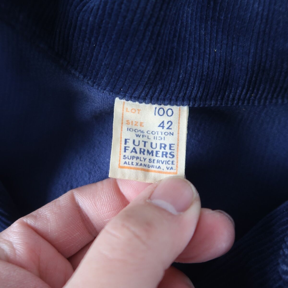 Vintage 70s FFA Arizona Blue Corduroy Jacket Sz 42 USA Vintage 70s FFA Arizona Blue Corduroy Jacket Sz 42 USA