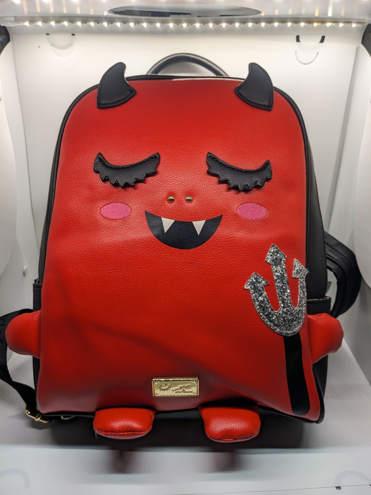Betsey Johnson Red/Black Little Devil Backpack School… Gem