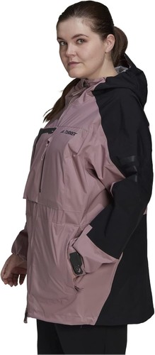 Adidas TERREX Womens Xploric RAIN.RDY Hiking Jacket (Plus Size) - Pink / 1X - Picture 5 of 7