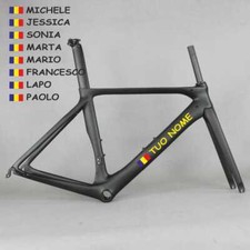 KIT 5 ADESIVI NOME E BANDIERA ROMANIA PER BICI MOTO AUTO BARCHE SPORT
