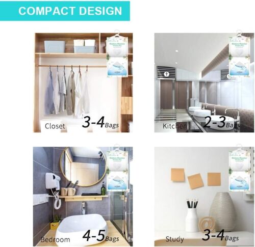 Hanging Moisture Absorber,Hanging Dehumidifier Bags for Closet,Bedroom and - Picture 6 of 8