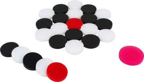 Carom Coins Carom goti Set of 19 with 1 Striker Carom Plastic, Multicolor - Picture 3 of 4