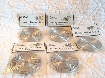 SCULPTURE HOUSE ALMALOY ARMATURE WIRE 1/8'' 20 FEET LONG LOT OF 5 NEW ARTS CRAFTS