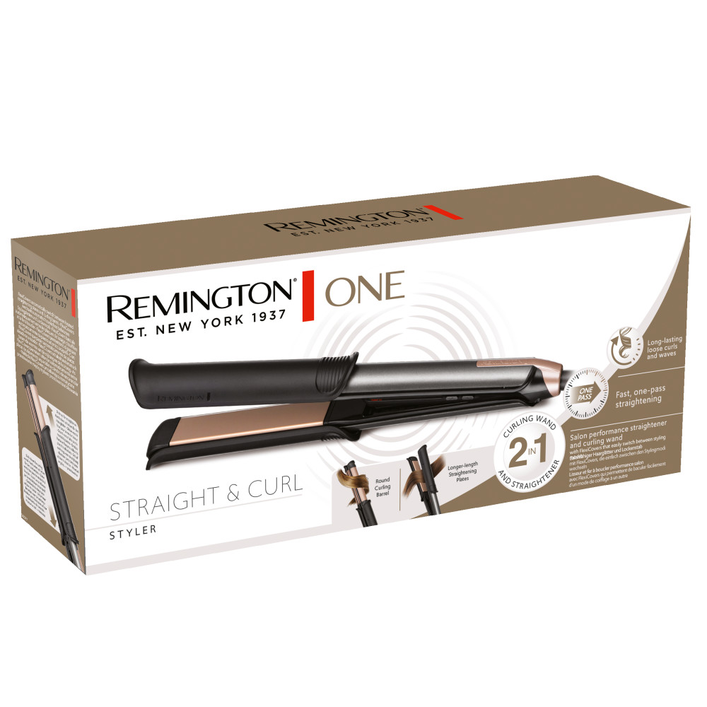 ПРИБОР ДЛЯ УКЛАДКИ ВОЛОС REMINGTON S6077 ONE STRAIGHT & CURLY STYLER Glätteisen, производство: Керамик