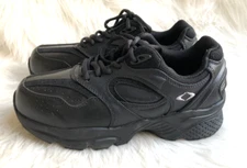 Apex X801 Women's Black Leather Lace Walking Shoe Size6.5X-WIDE