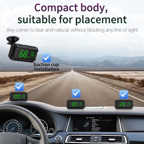 Universal GPS Car Truck Digital HUD Head UP Display Alarm MPH Seiko Engraving G7 - Foto 6 di 12
