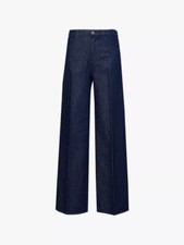 Theory 5 Pocket Wide Leg Indigo Jeans - 32/Size 14 - New - RRP £270