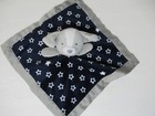 Carter's Child of Mine Dog Baby Security Blanket Lovey Satin Edges Blue Rattle