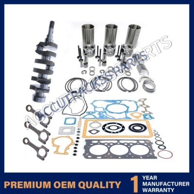 Overhaul Rebuild Kit+Connecting Rod+Crankshaft for Kubota D902 Tractor RTV900XTG