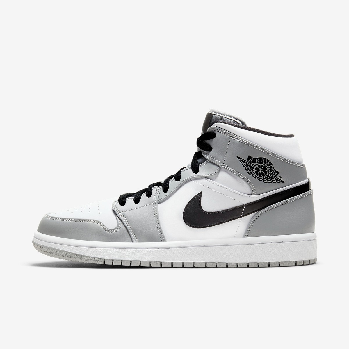 靴 NIKE AIR JORDAN1 MID LIGHT SMOKE GREY Nike Air Jordan 1 Mid Light Smoke Grey 7-13size 554724-092