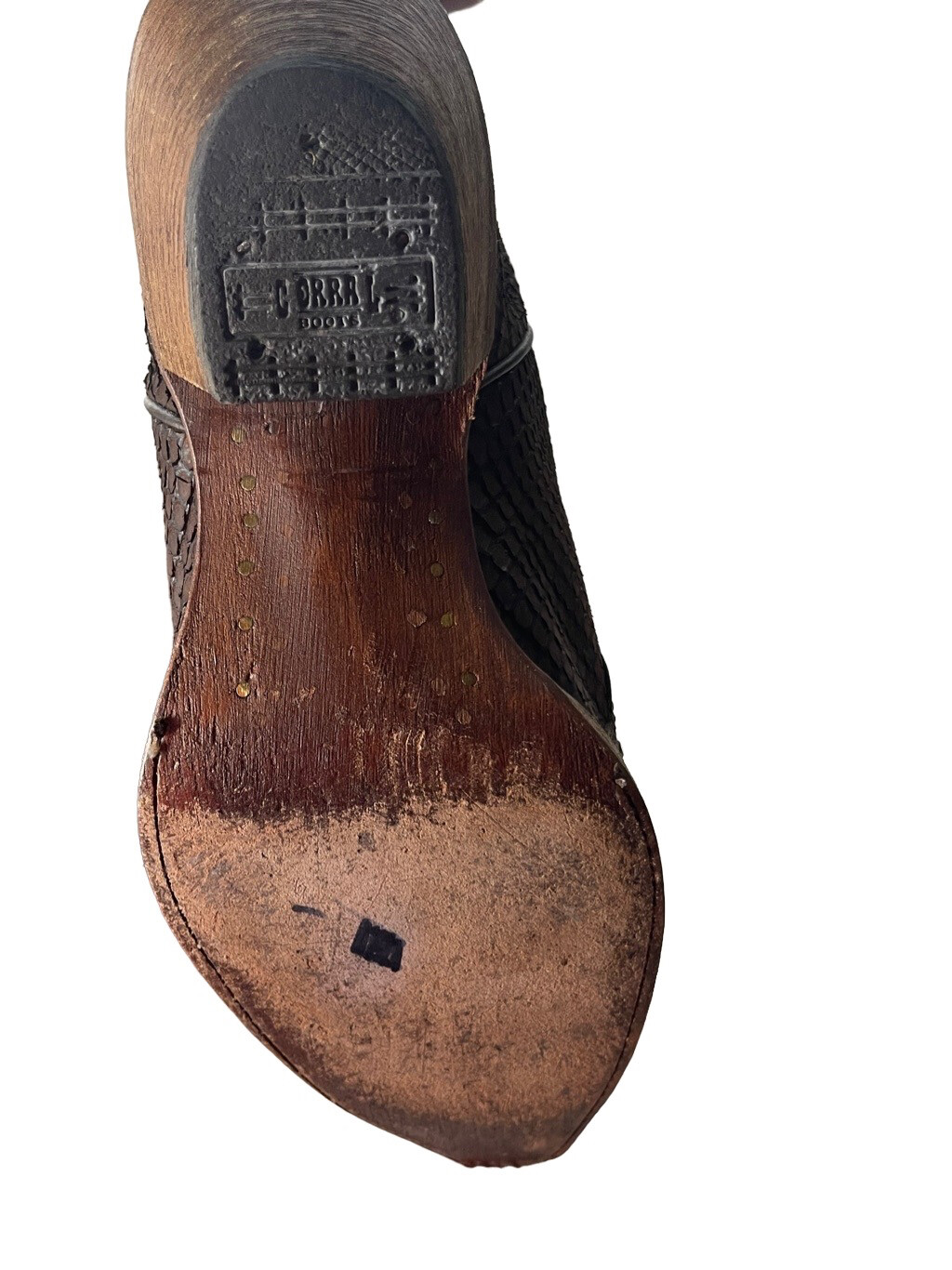 Corral Women's Corral Brown Python Crystal Cross … - image 12