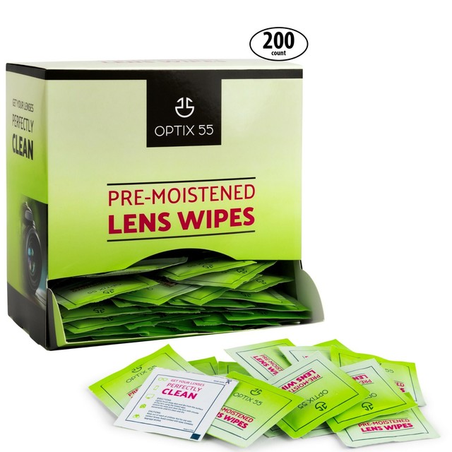 Optix 55 Lens Cleaning Wipes Eyeglass Cleaner PreMoistened Cleaning