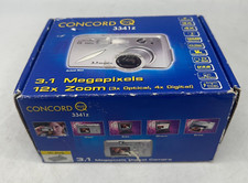 Parts/Repair Concord Eye Q 3341z Silver 3.1MP Digital Camera With Original Box