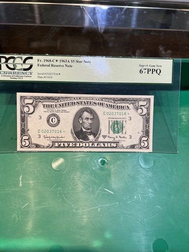 1963A $ 1 Philadelphia Sternnote PMG 67 hervorragender EDELSTEIN Neu C02037016*